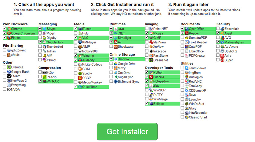 Install Ninite Step 1